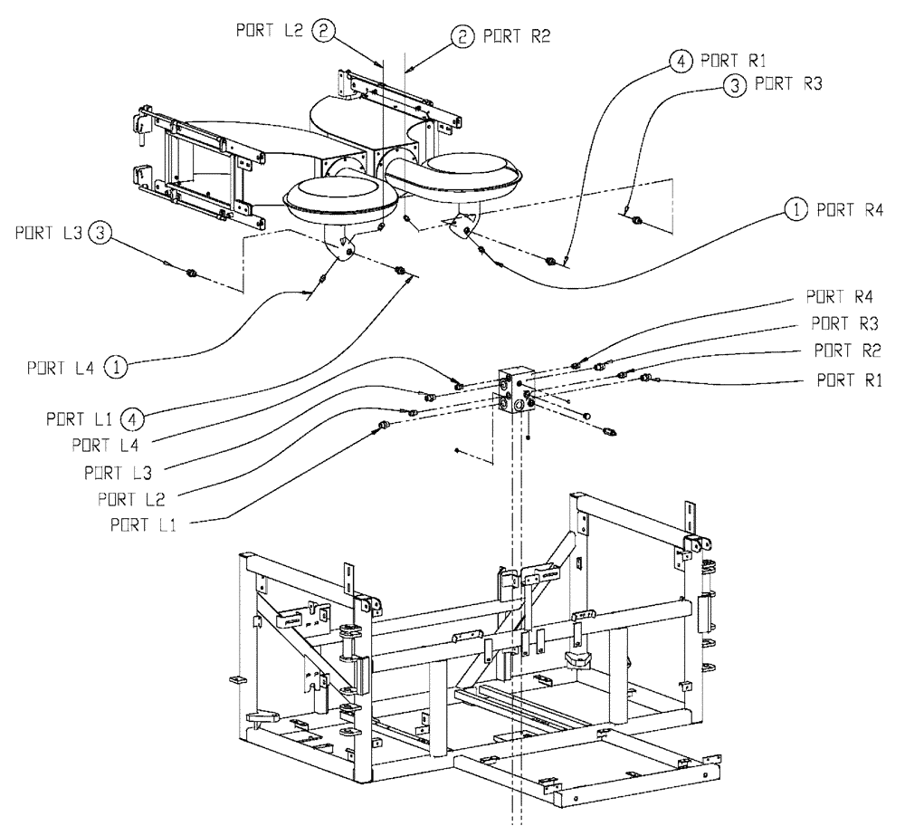 Схема запчастей Case IH 438 - (01-020) - FAN LOOP HOSE GROUP Basic Unit