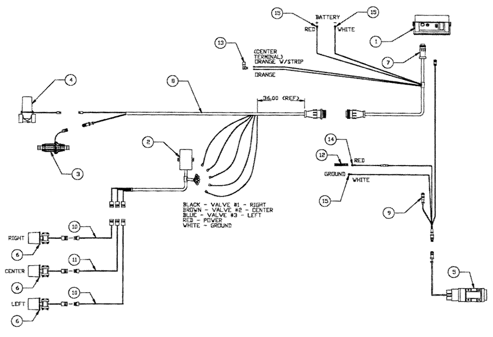 Схема запчастей Case IH PATRIOT II - (12-001) - CONTROLLER (06) - ELECTRICAL