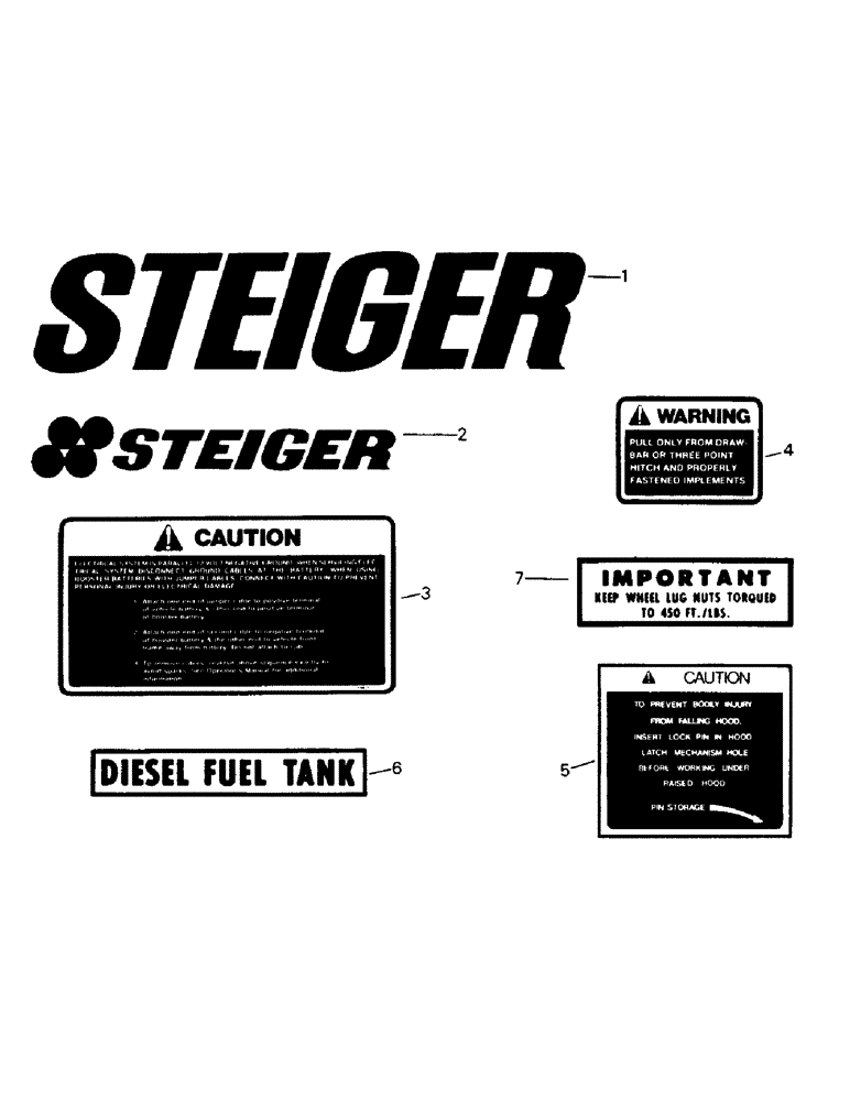 Схема запчастей Case IH PT225 - (09-4) - CHASSIS DECALS (13) - DECALS