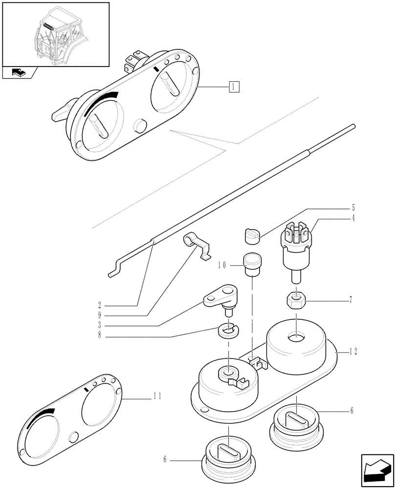 Схема запчастей Case IH FARMALL 85U - (1.94.2/01A) - AIR CONDITIONING - AIR CONDITIONING CONTROL - PARTS (VAR.330641-331641) (10) - OPERATORS PLATFORM/CAB