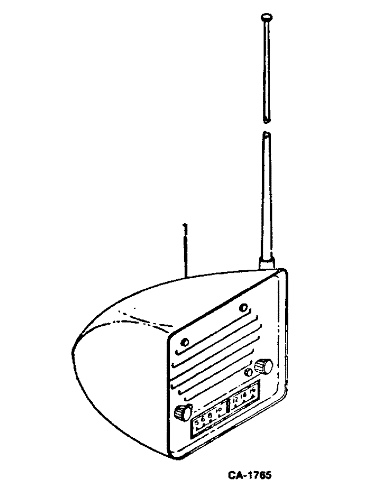 Схема запчастей Case IH 915 - (13-18) - SUPERSTRUCTURE, RADIO WITH ANTENNA (05) - SUPERSTRUCTURE