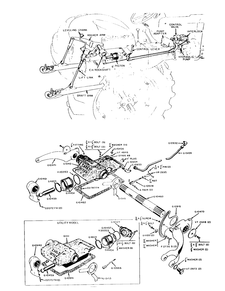 Схема запчастей Case IH 300-SERIES - (158) - EAGLE HITCH ROCKSHAFT AND HOUSING (09) - CHASSIS