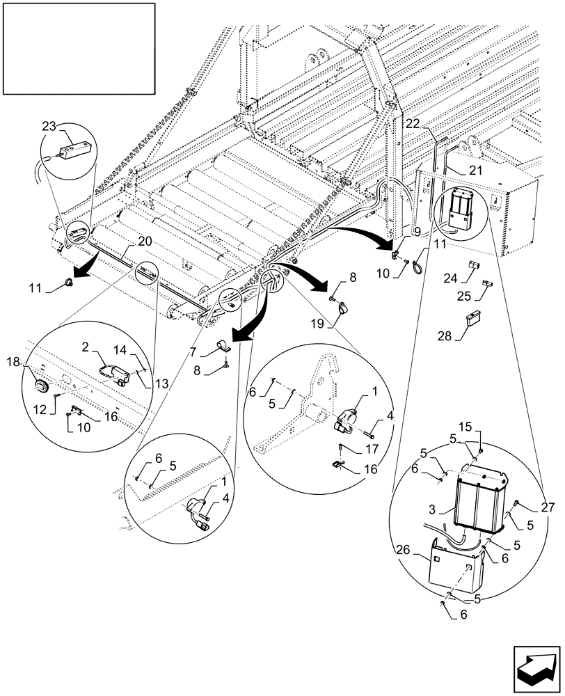 Схема запчастей Case IH LB333S - (18.87622708[01]) - DIA : BALE WEIGHING SYSTEM (18) - ACCESSORIES