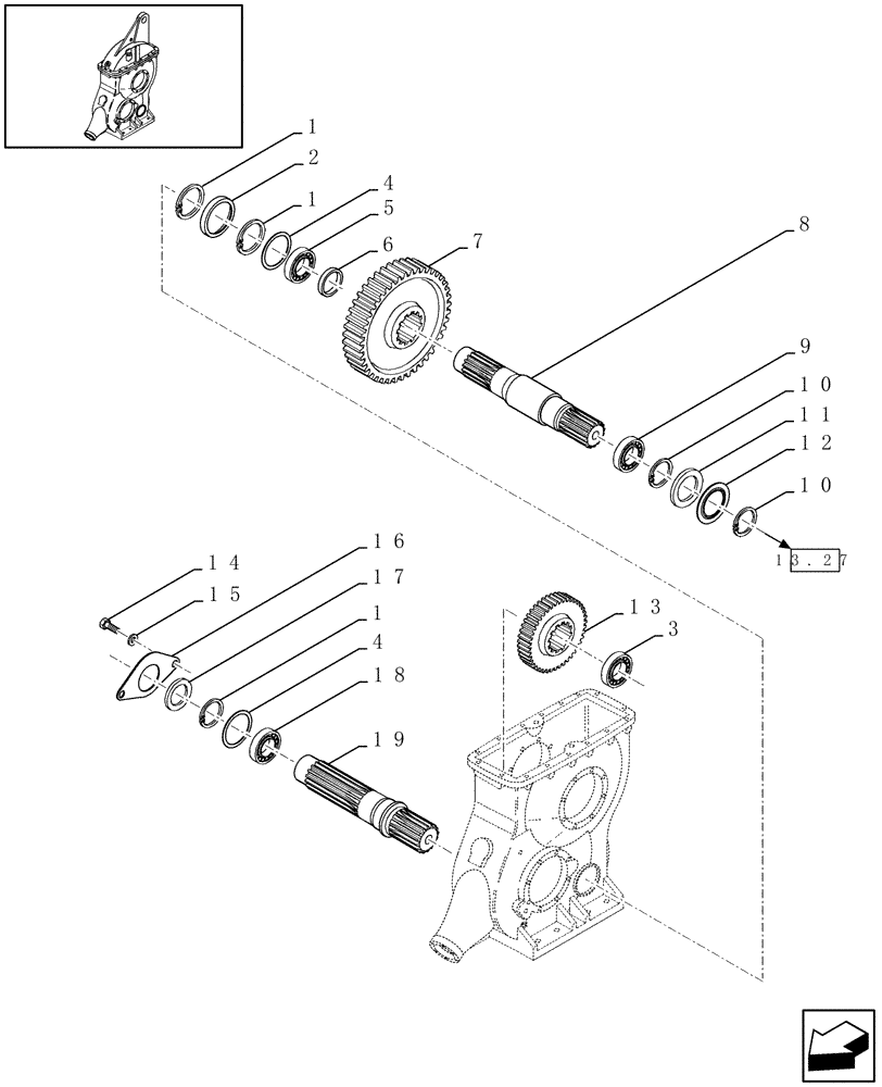 Схема запчастей Case IH LBX431S - (03.08[01]) - MAIN GEARBOX (03) - MAIN GEARBOX