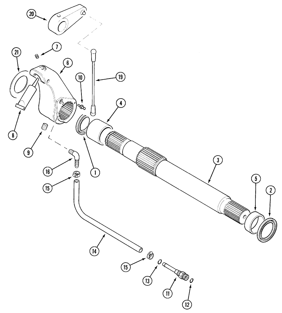 Схема запчастей Case IH 5230 - (9-002) - HITCH, ROCKSHAFT AND ARM (09) - CHASSIS/ATTACHMENTS