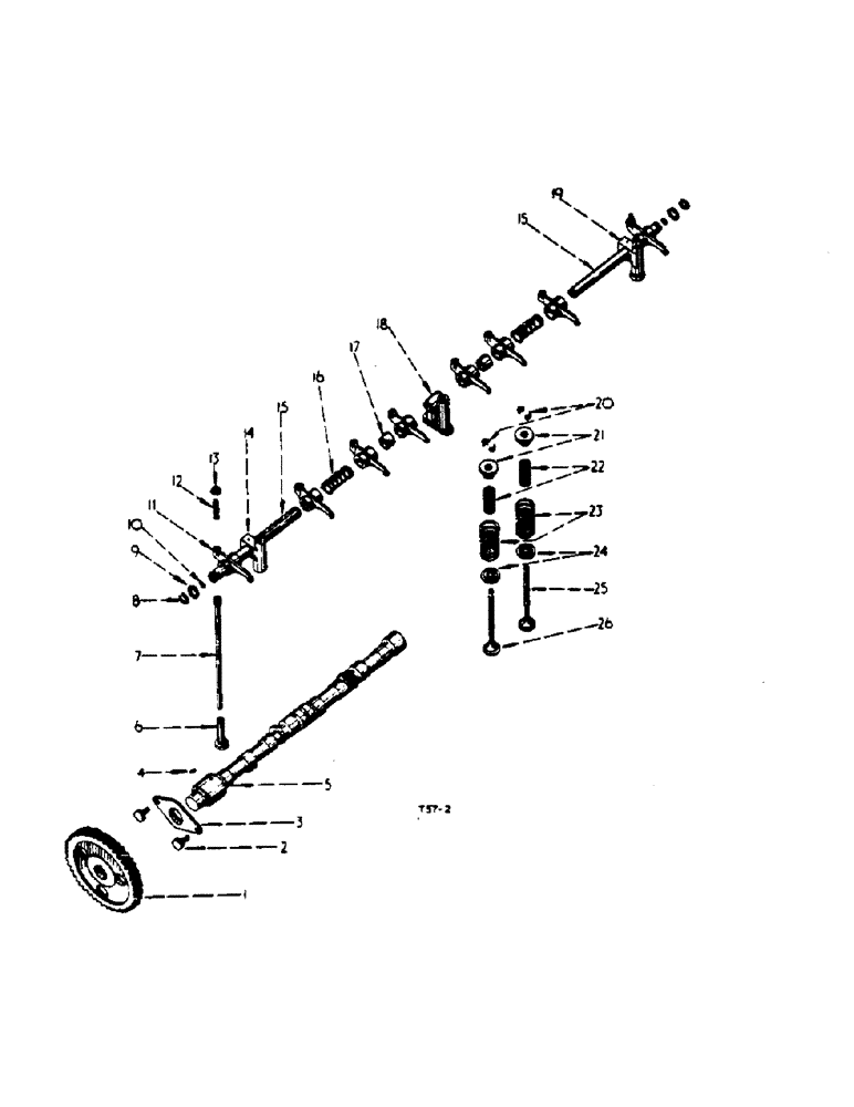 Схема запчастей Case IH 364 - (1-06) - CAMSHAFT AND VALVE MECHANISM (01) - ENGINE