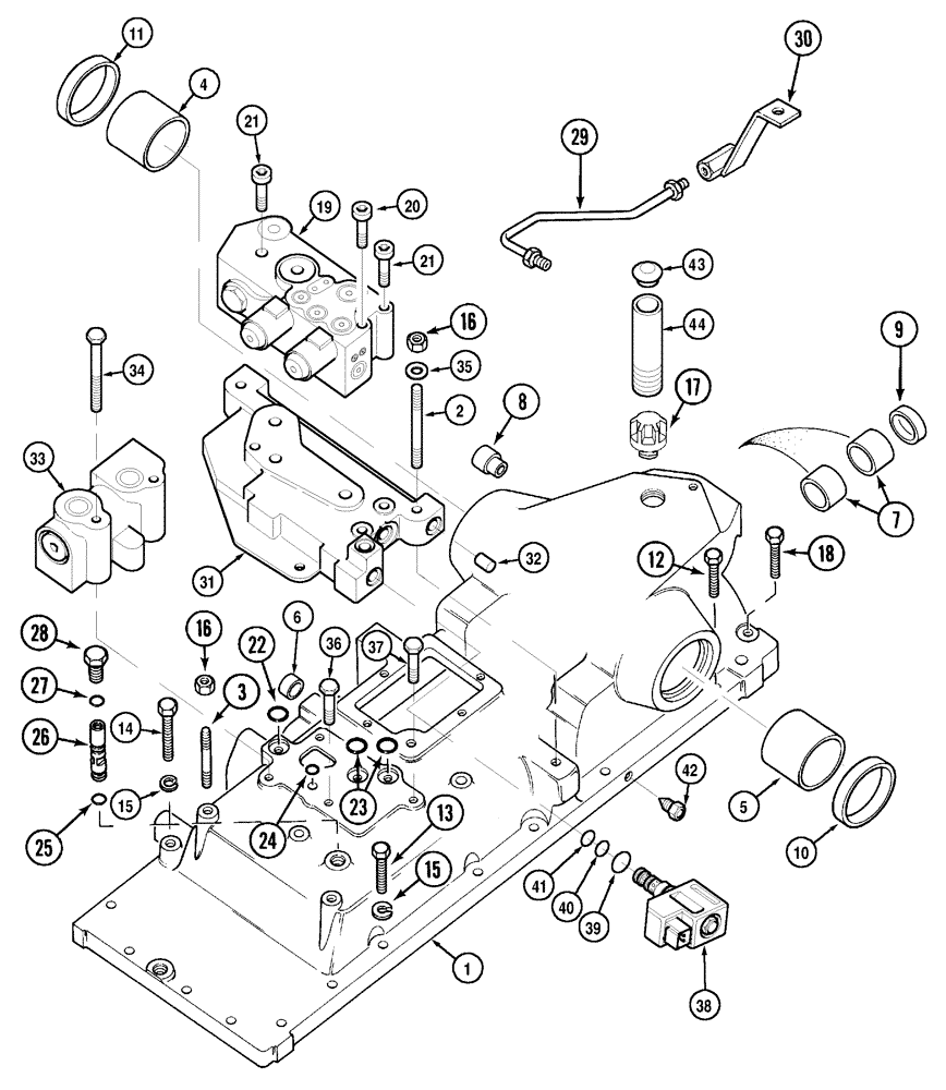 Схема запчастей Case IH CX60 - (08-14) - DRAFT CONTROL HOUSING (08) - HYDRAULICS