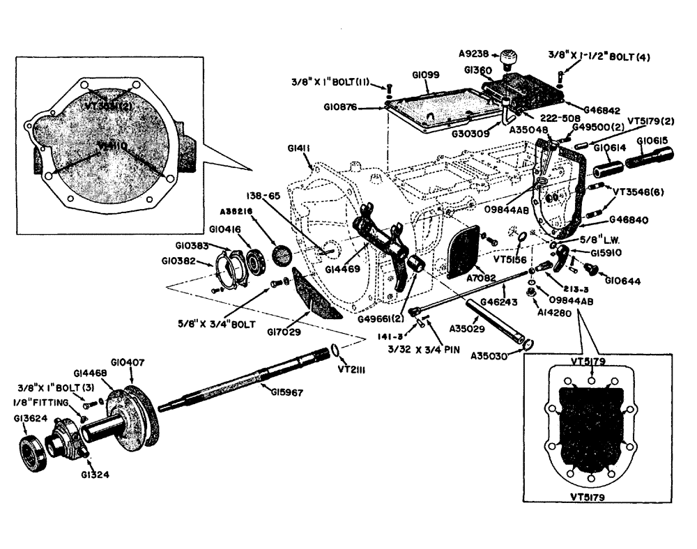 Схема запчастей Case IH 630 - (058) - TORQUE TUBE - DRY CLUTCH DRIVE TRACTOR #8191147 AND AFTER (06) - POWER TRAIN