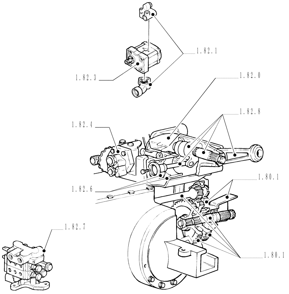 Схема запчастей Case IH JX1070N - (SEC. 07) - HYDRAULICS (00) - GENERAL