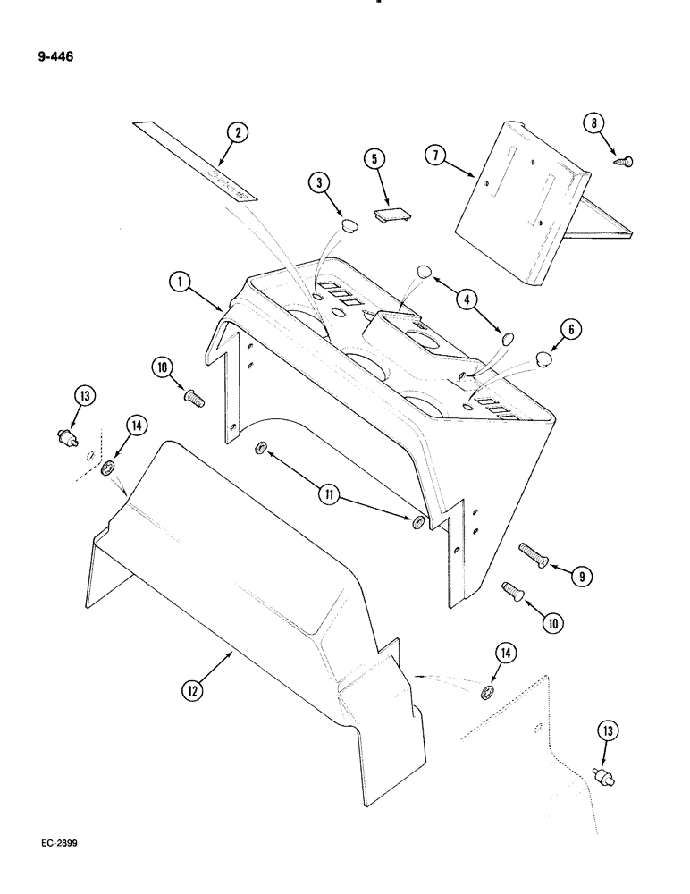 Схема запчастей Case IH 885 - (9-446) - INSTRUMENT HOUSING, WITH CAB (09) - CHASSIS/ATTACHMENTS