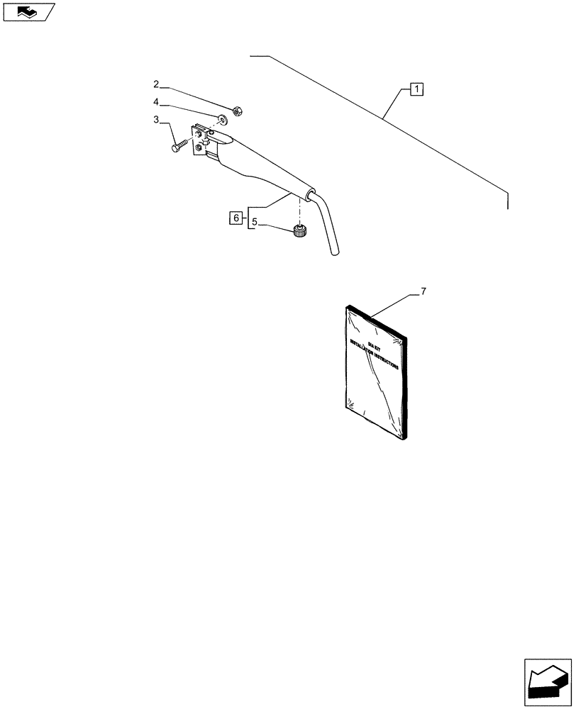 Схема запчастей Case IH PUMA 200 - (88.090.11) - DIA KIT - TELESCOPIC ARM (88) - ACCESSORIES