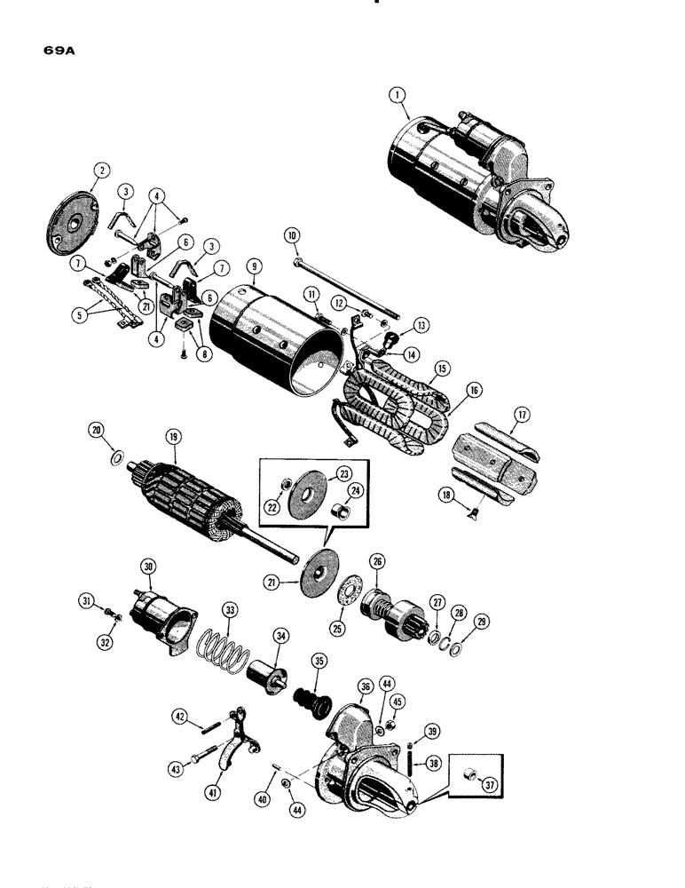 Схема запчастей Case IH 930-SERIES - (069A) - A20873 STARTER, (377) SPARK IGNITION ENGINE, USED PRIOR TO TRACTOR SERIAL NUMBER 8314293 (04) - ELECTRICAL SYSTEMS