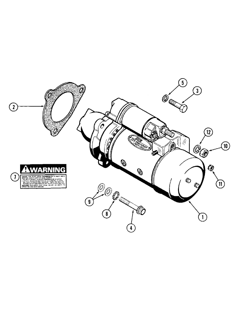 Схема запчастей Case IH 2394 - (4-36) - STARTER MOUNTING (04) - ELECTRICAL SYSTEMS