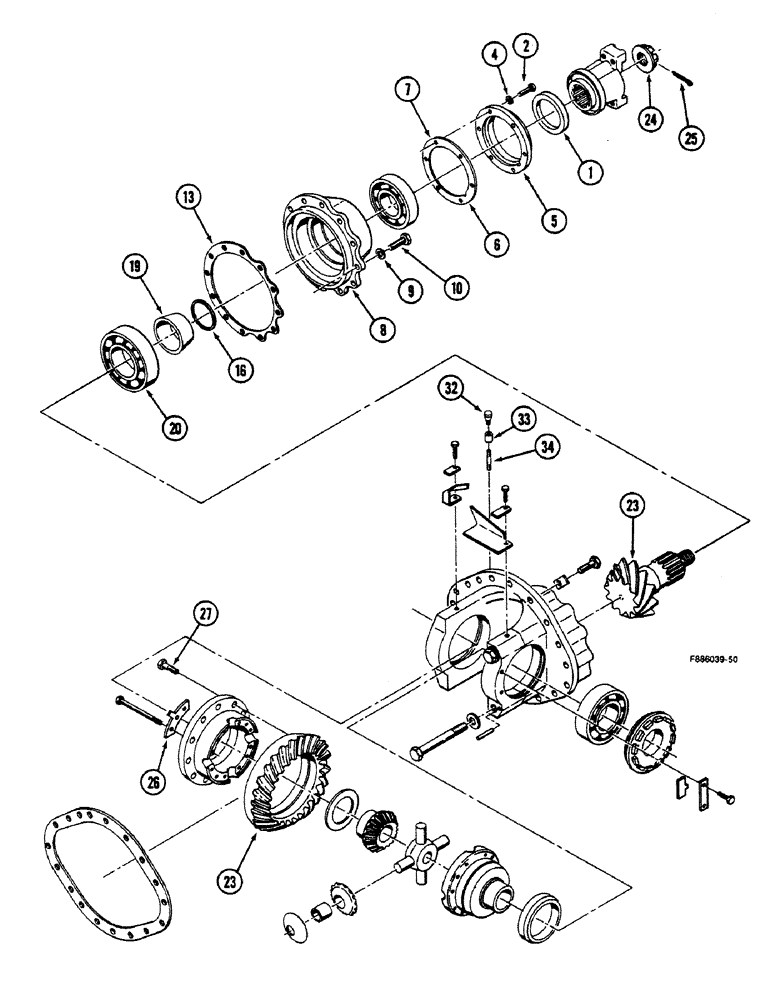 Схема запчастей Case IH 9150 - (6-078) - AXLE ASSEMBLY, DIFFERENTIAL AND CARRIER, K598.60/70 SERIES (06) - POWER TRAIN