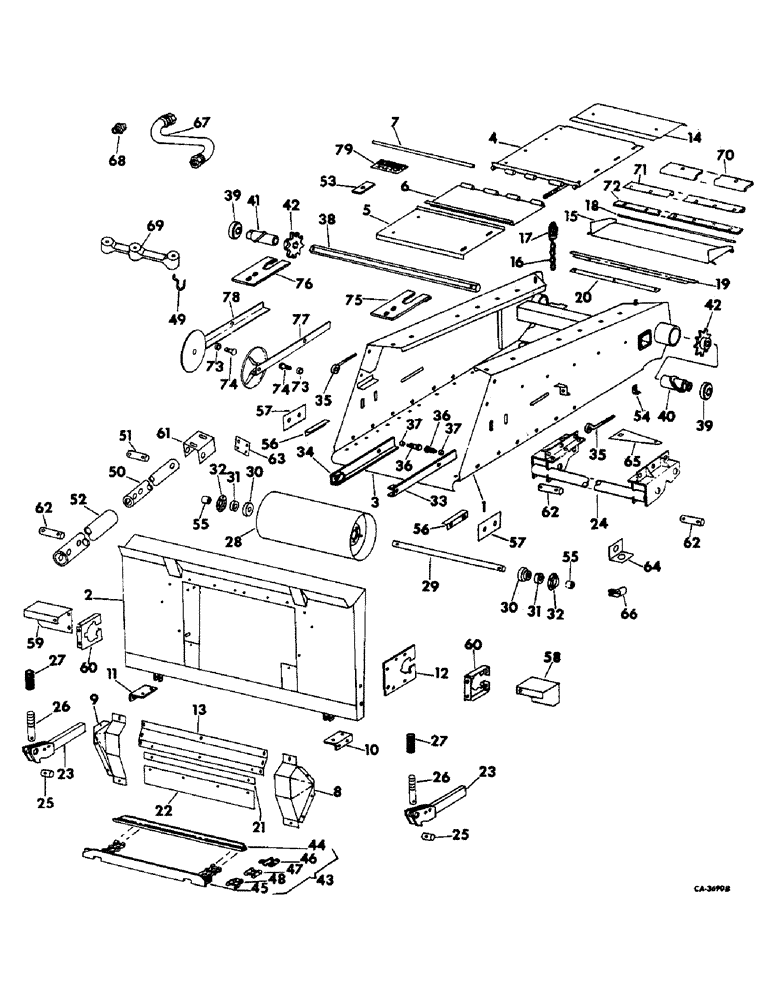 Схема запчастей Case IH 815 - (A-11) - FEEDERS AND RELATED PARTS, FEEDER, CONVEYOR, ADAPTER AND RELATED PARTS, 815 & 915 COMBINES (60) - PRODUCT FEEDING