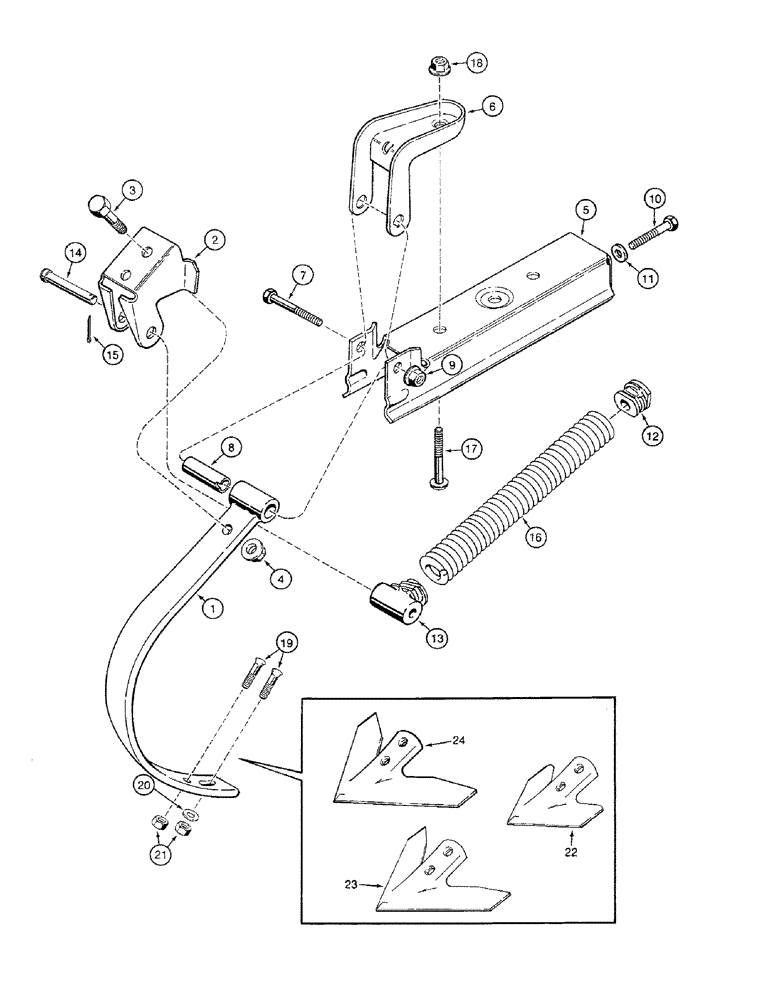 Схема запчастей Case IH 4200 - (09-20) - VIBRA SHANKS AND GROUND WORKING TOOLS (09) - CHASSIS/ATTACHMENTS