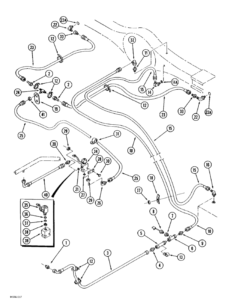 Схема запчастей Case IH 9390 - (6-168) - AXLE COOLING, P.I.N. JEE0069665 AND AFTER (06) - POWER TRAIN