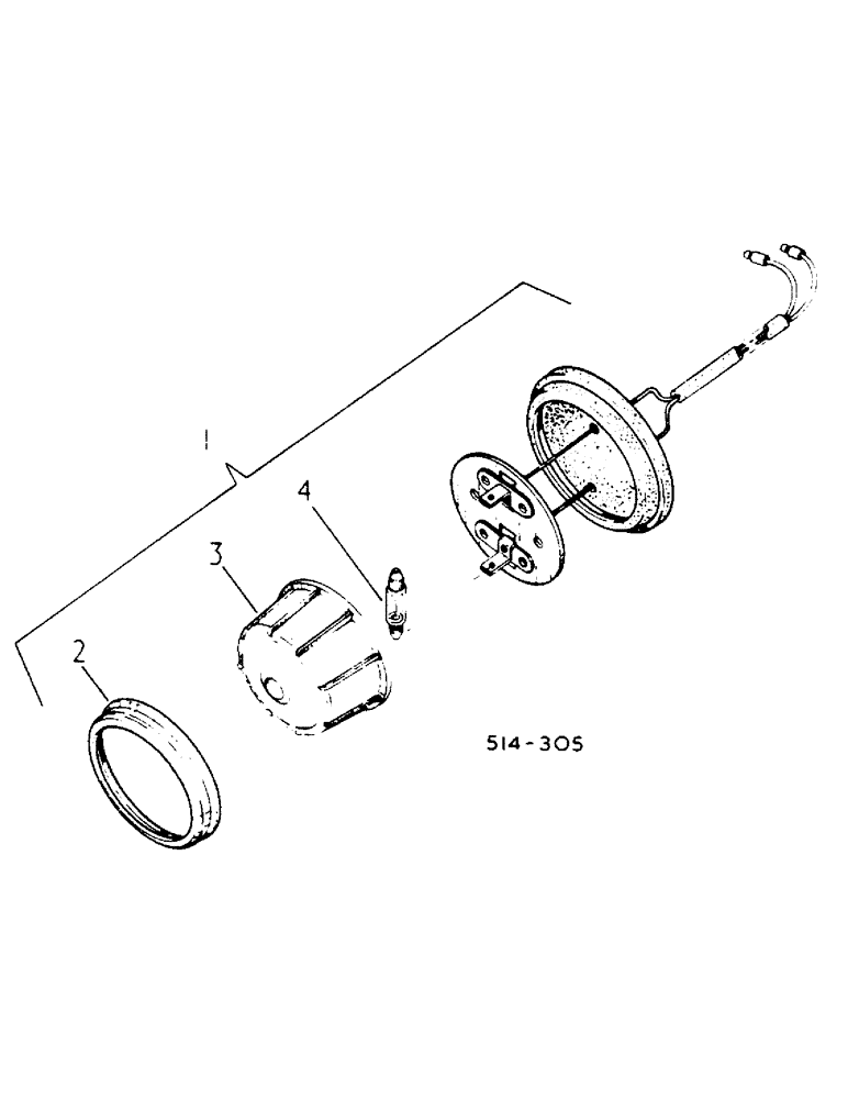 Схема запчастей Case IH 784 - (08-025) - FENDER WIRING AND SIDE LIGHTS, TRACTORS W/FLAT TOP FENDERS (06) - ELECTRICAL