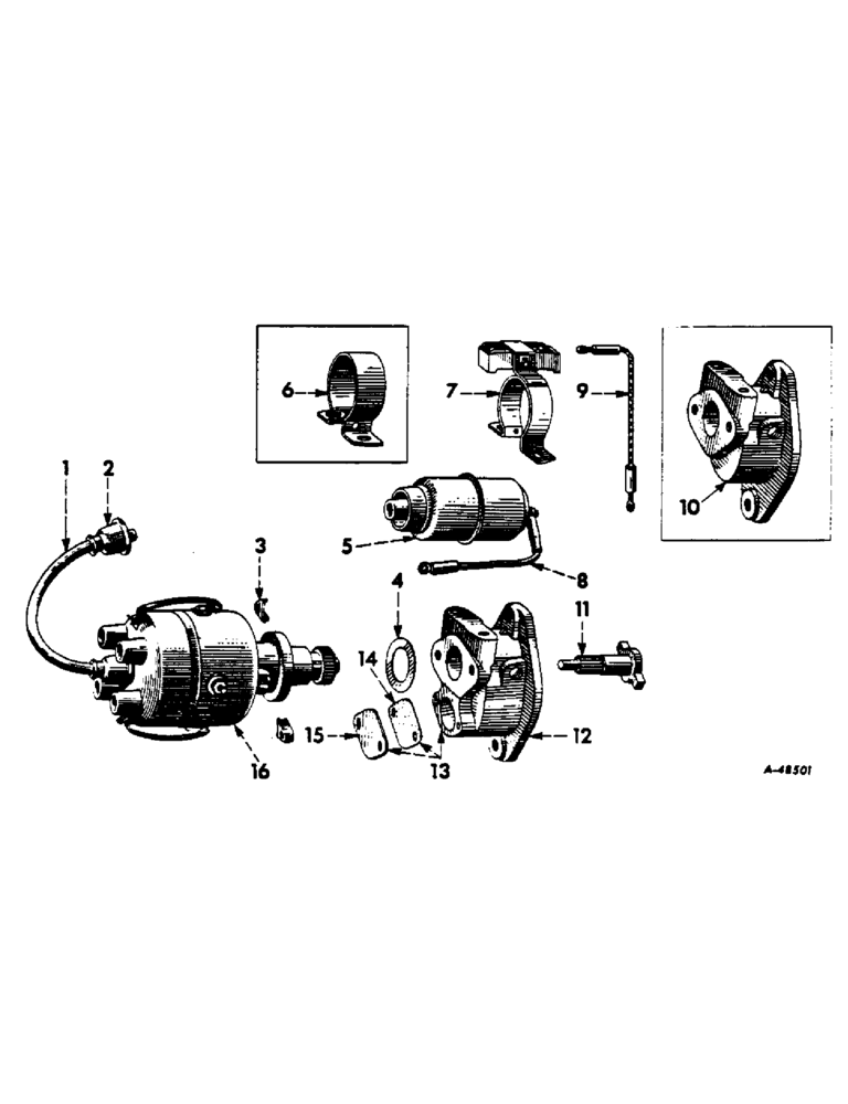Схема запчастей Case IH 350 - (078) - ELECTRICAL SYSTEM, CARBURETED ENGINE, BATTERY IGNITION UNIT (06) - ELECTRICAL SYSTEMS