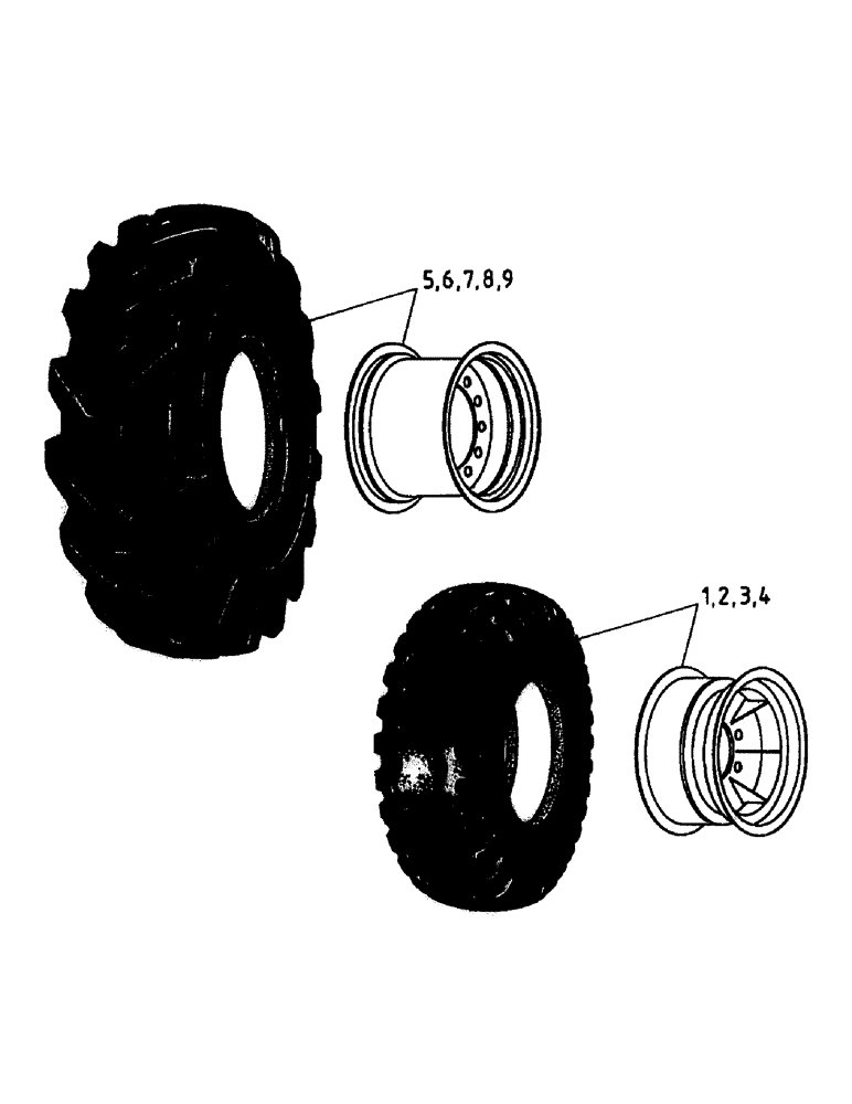 Схема запчастей Case IH 7000 - (A09-10) - WHEELS, 7000 Mainframe & Functioning Components
