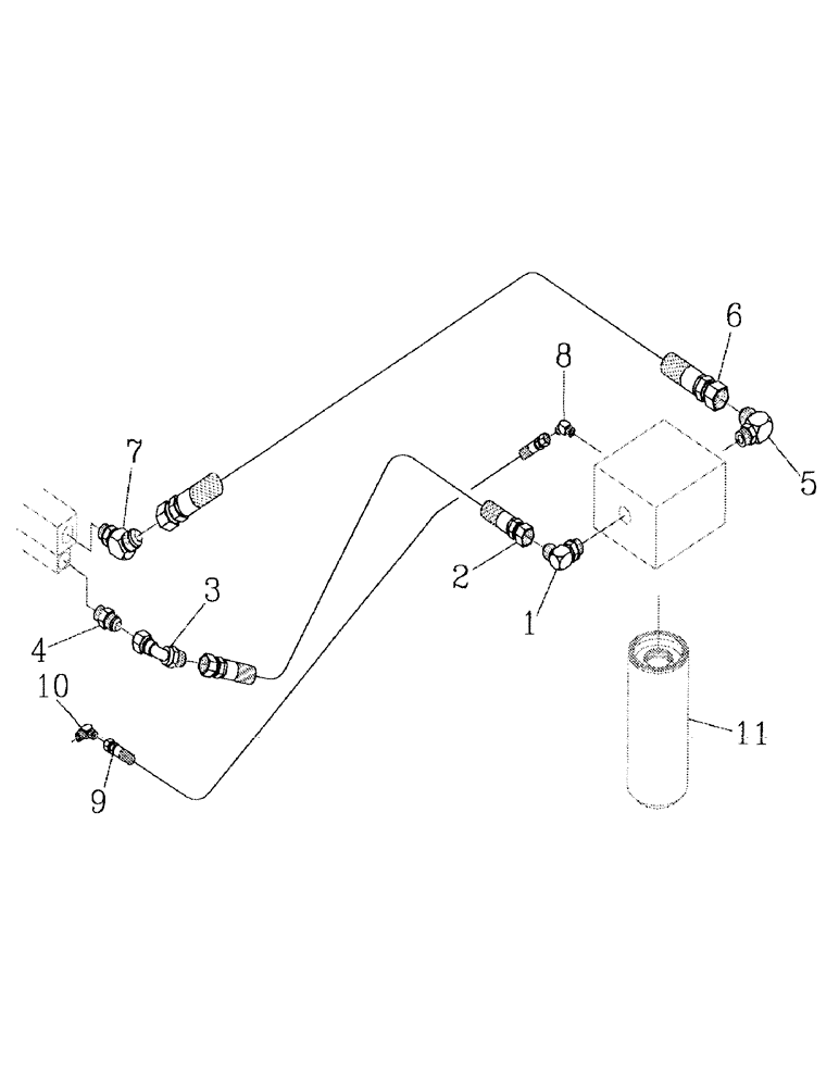 Схема запчастей Case IH 7700 - (C01-10) - REMOTE OIL FILTER, M11 Engine & Engine Attachments