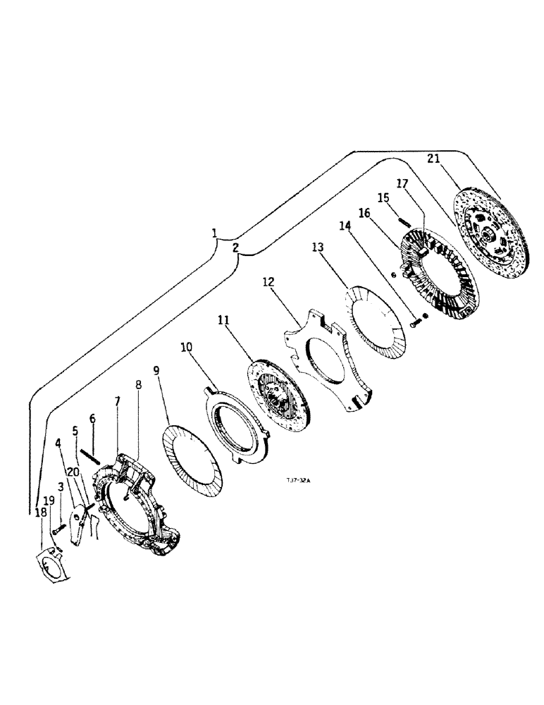 Схема запчастей Case IH 384 - (07-03) - DRIVE TRAIN, DUAL CLUTCH, CONSTANT RUNNING PTO (04) - Drive Train
