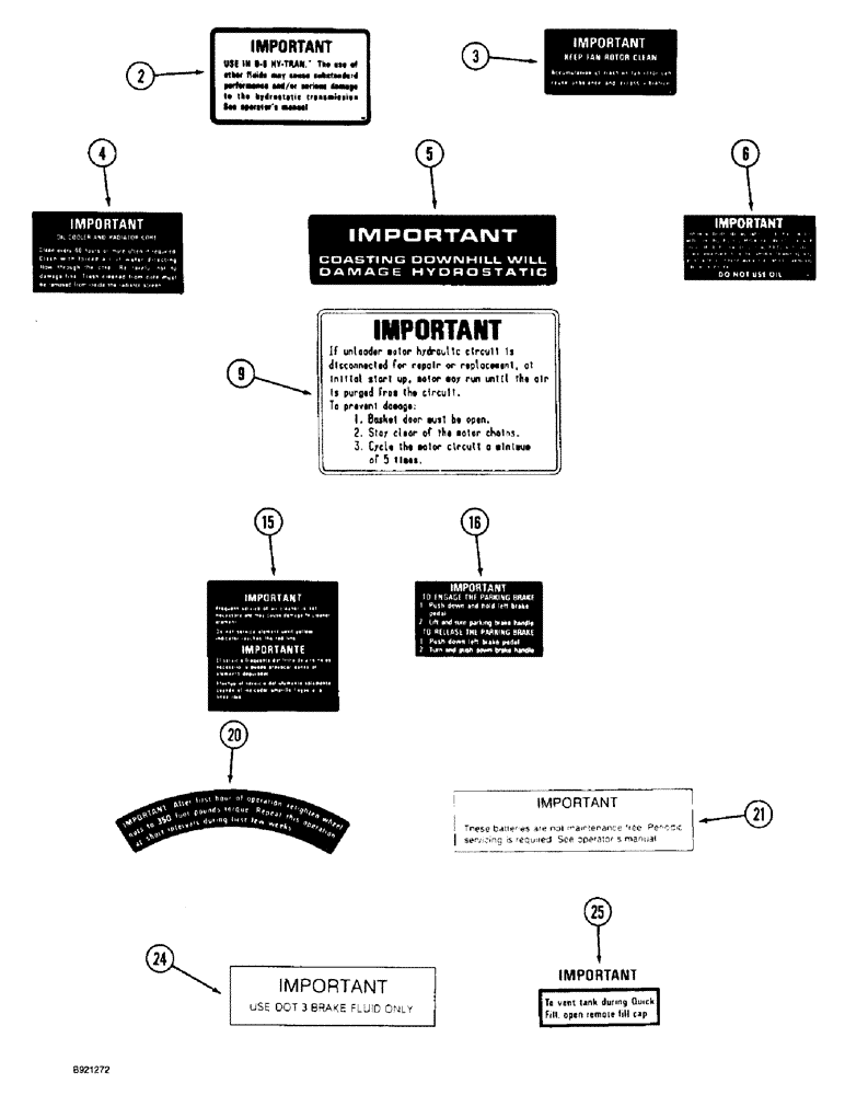 Схема запчастей Case IH 1800 - (9E-32) - DECALS, IMPORTANT INSTRUCTIONS (12) - CHASSIS