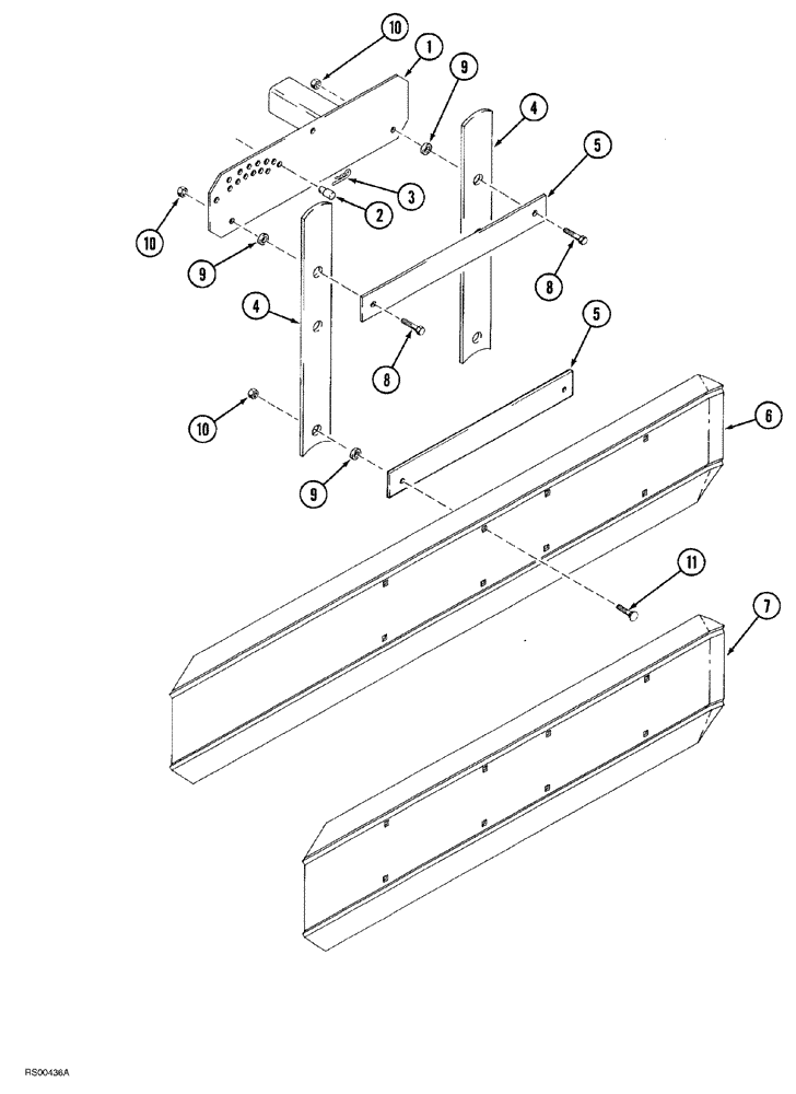 Схема запчастей Case IH 1820 - (09-030) - BLADE SHIELD 