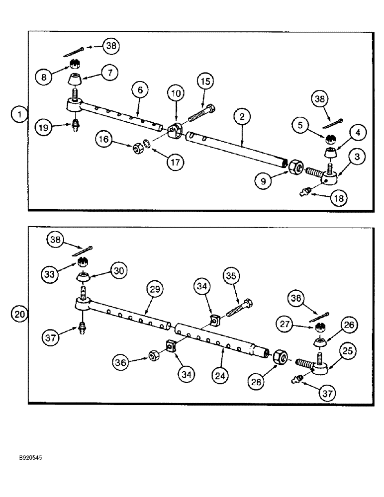 Схема запчастей Case IH 2022 - (5-24) - STEERING AXLE TIE RODS, 2022 COTTON PICKER PRIOR TO P.I.N. JJC13388 (04) - STEERING