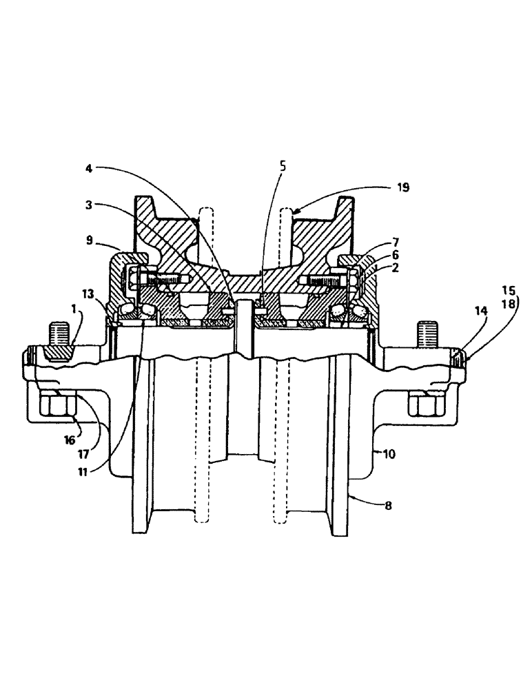 Схема запчастей Case IH 7700 - (A10-03) - TRACK ROLLER, 7700 Mainframe & Functioning Components