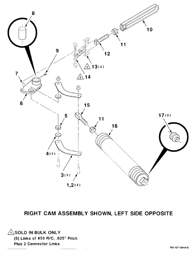 Схема запчастей Case IH 8312 - (5-18) - CAM ASSEMBLY (58) - ATTACHMENTS/HEADERS