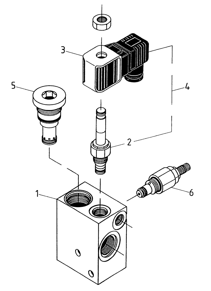 Схема запчастей Case IH 7700 - (B04[55A]) - HYDRAULIC SOLENOID RELIEF VALVE {OIL COOLER} Hydraulic Components & Circuits
