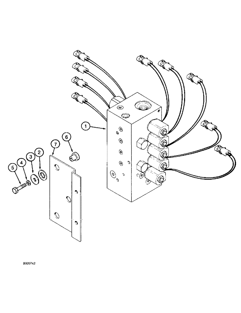 Схема запчастей Case IH 2022 - (8-64) - BASKET MANIFOLD VALVE MOUNTING (07) - HYDRAULICS