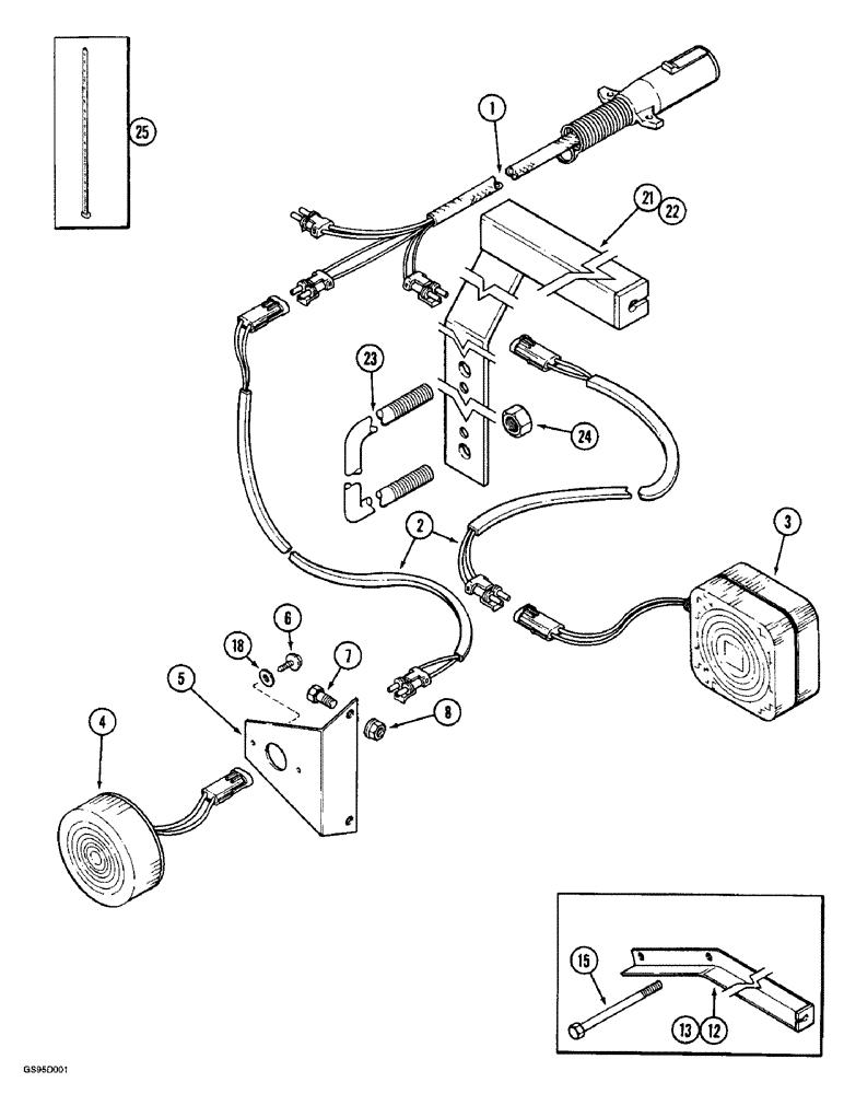 Схема запчастей Case IH 184 - (4-02) - LAMPS AND WIRING 