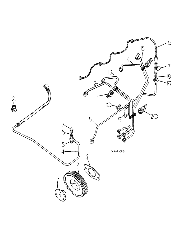 Схема запчастей Case IH 258 - (12-086) - FUEL INJECTION PIPES AND PUMP GEAR Power
