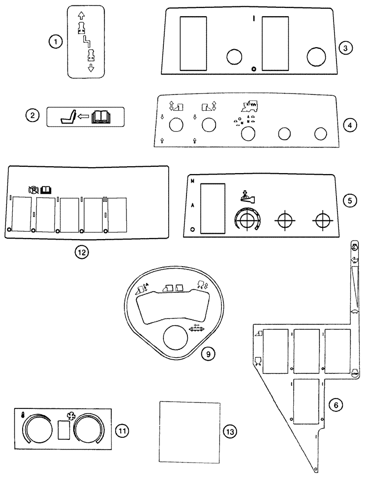 Схема запчастей Case IH CPX420 - (09F-23) - DECALS - CAB (12) - CHASSIS