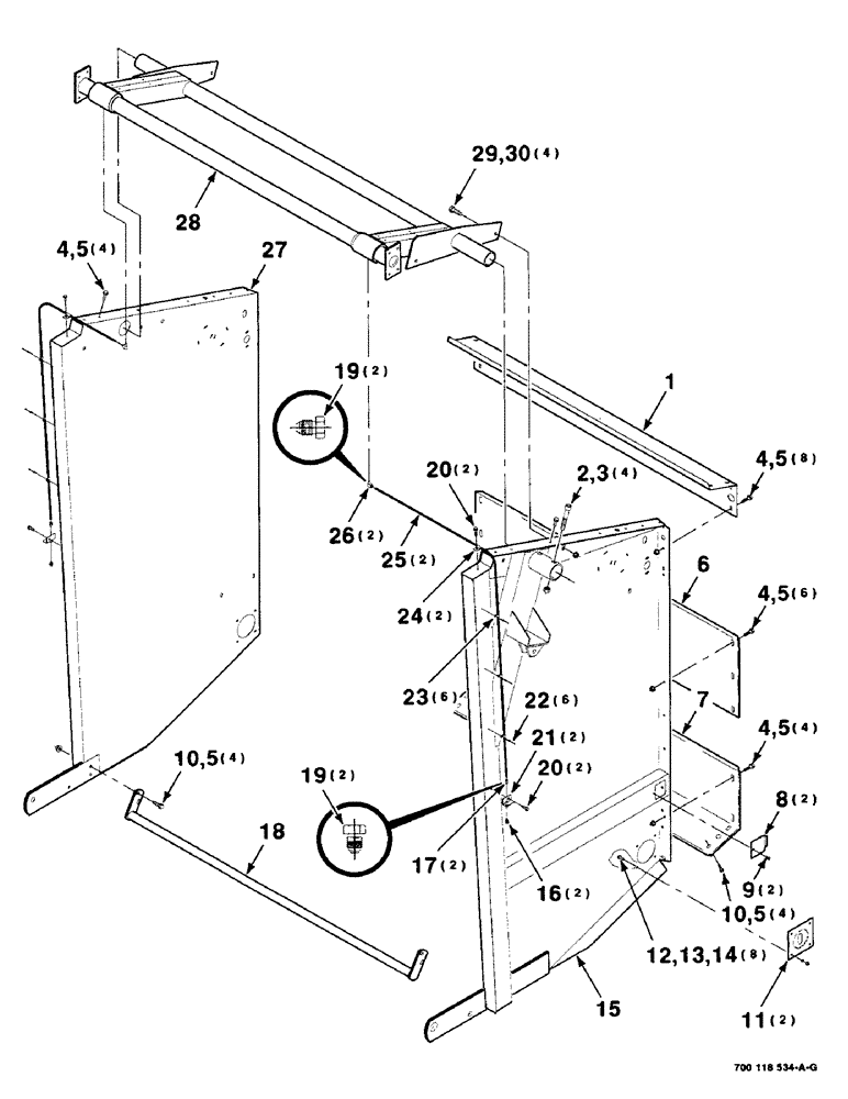 Схема запчастей Case IH 8465T - (5-04) - TAILGATE ASSEMBLY, SERIAL NUMBER CFH0074001 THROUGH CFH0074331 (16) - BALE EJECTOR