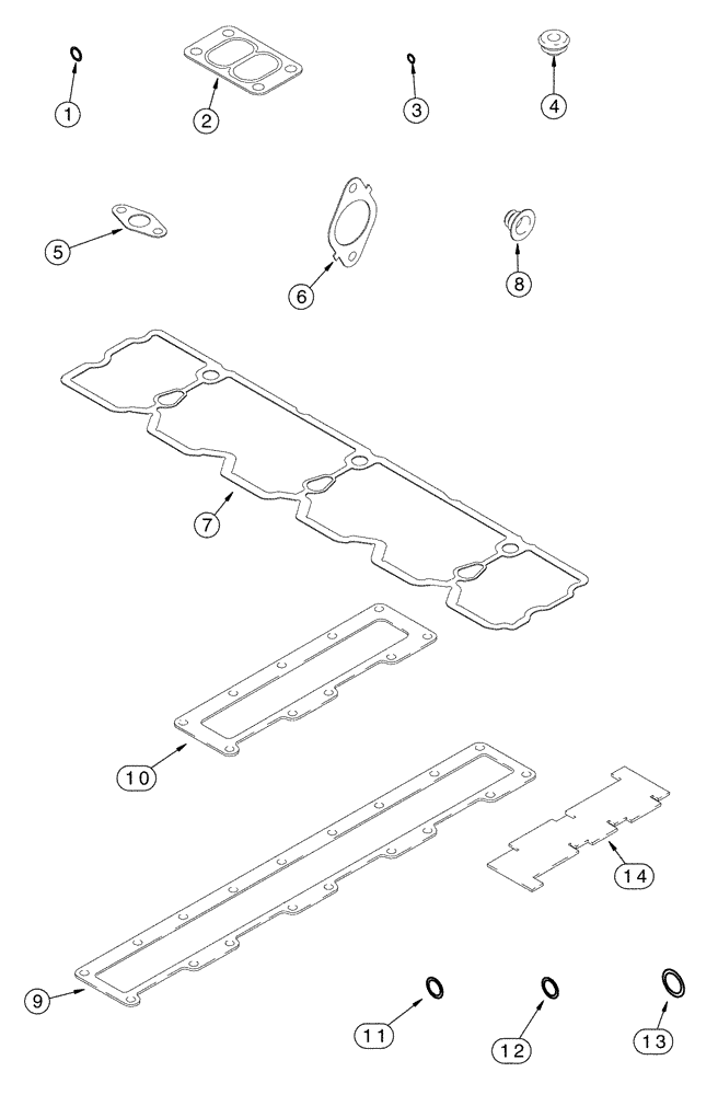 Схема запчастей Case IH FLX3330B - (02-021) - GASKET KIT - VALVE GRIND (FLX3300B CASE ENGINE) (01) - ENGINE