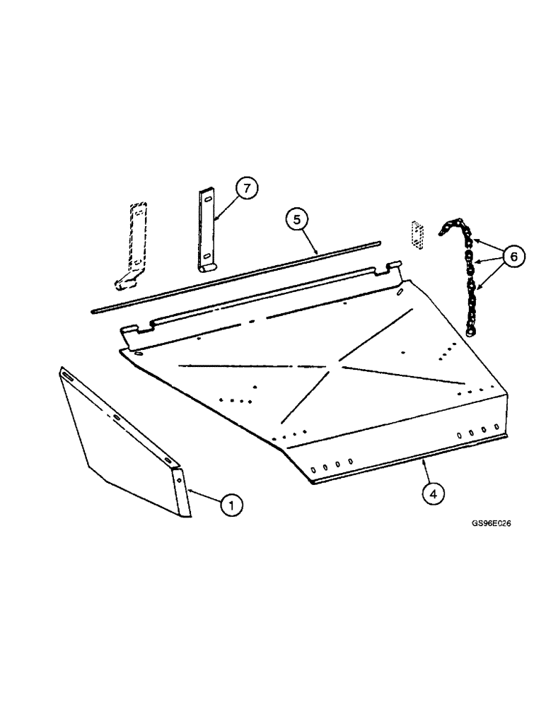 Схема запчастей Case IH INTERNATIONAL - (2-52) - REAR DEFLECTOR, HEADER MOUNTED, CONDITIONER (12) - MAIN FRAME