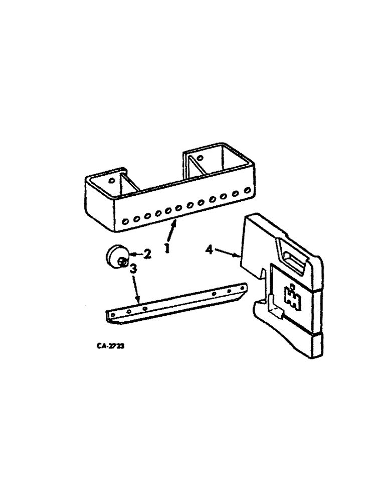 Схема запчастей Case IH 656 - (M-7[A]) - SEAT, OPERATORS PLATFORM AND MISCELLANEOUS, FRONT END WEIGHT BRACKET AND WEIGHTS (10) - OPERATORS PLATFORM