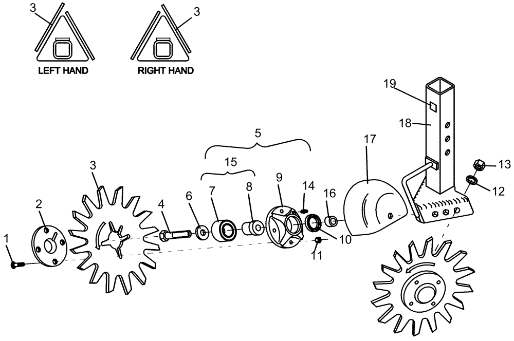 Схема запчастей Case IH 1250 - (75.200.19) - FRAME - DUAL WHEEL RESIDUE MANAGER (75) - SOIL PREPARATION