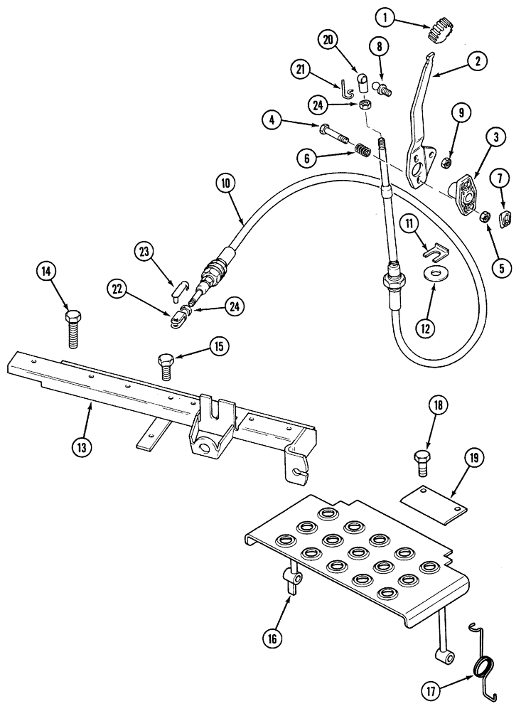Схема запчастей Case IH 5120 - (6-090) - PTO, CONTROLS AND SHIELD, JJF1030000 AND AFTER (06) - POWER TRAIN