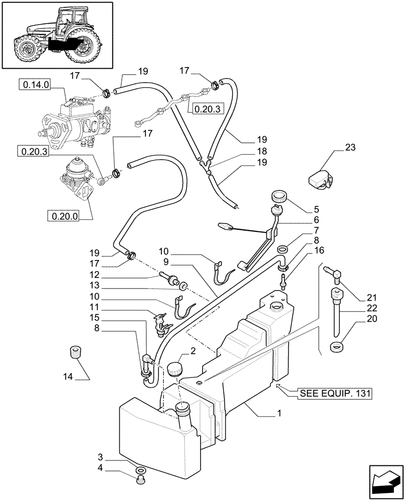 Схема запчастей Case IH JX70U - (1.14.0) - FUEL TANK - PIPING (02) - ENGINE EQUIPMENT