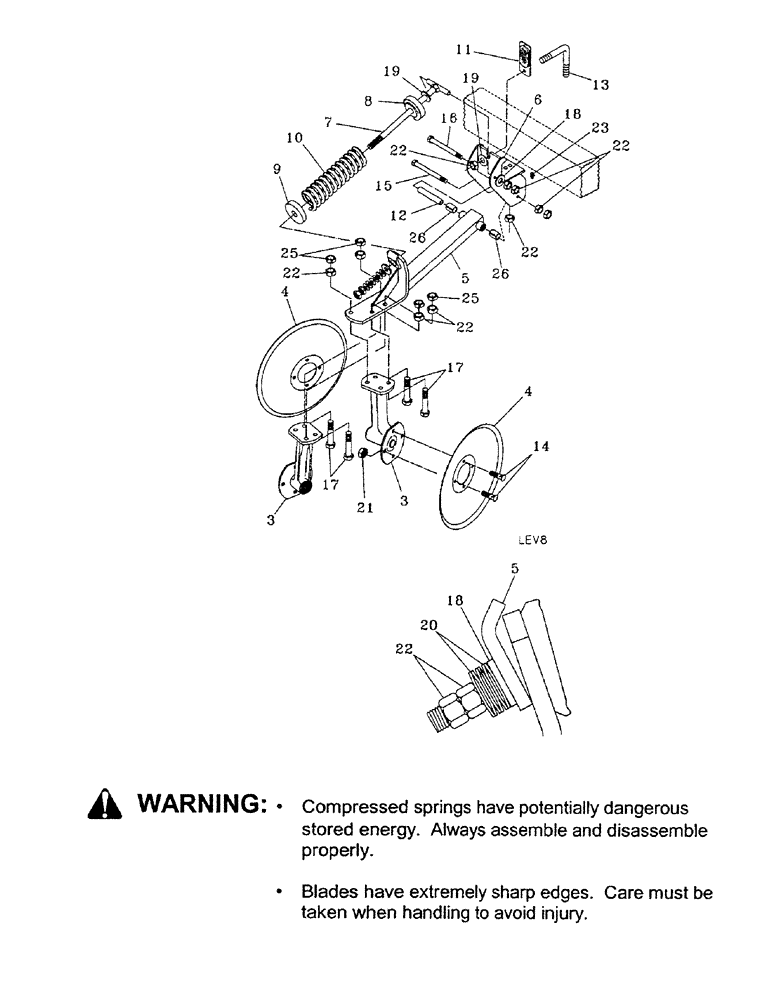 Схема запчастей Case IH 6700 - (002) - DISC LEVELER 
