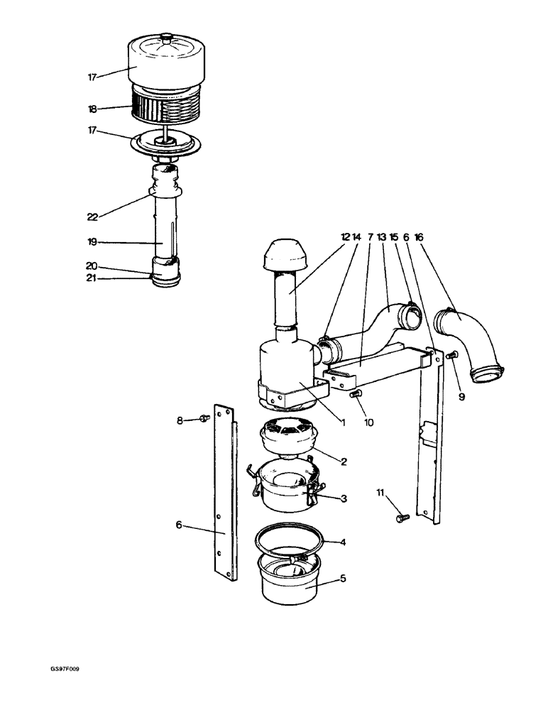 Схема запчастей Case IH 885N - (2-04) - AIR CLEANER (02) - ENGINE