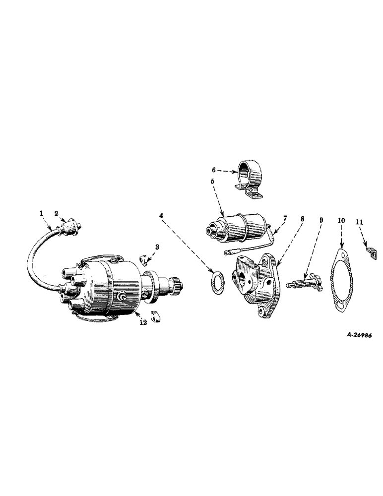 Схема запчастей Case IH FARMALL H - (040) - ELECTRICAL SYSTEM, BATTERY IGNITION UNIT (06) - ELECTRICAL SYSTEMS
