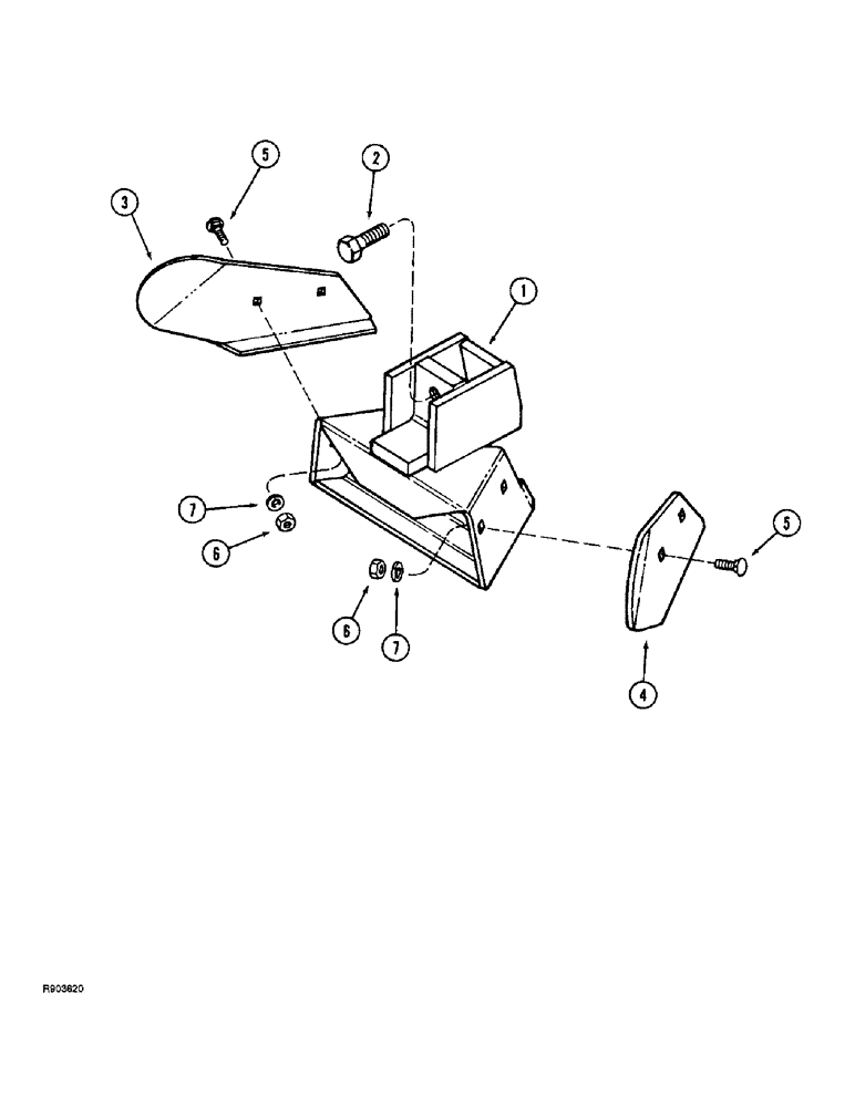 Схема запчастей Case IH 184 - (9-28) - RIDGE WING ATTACHMENT 