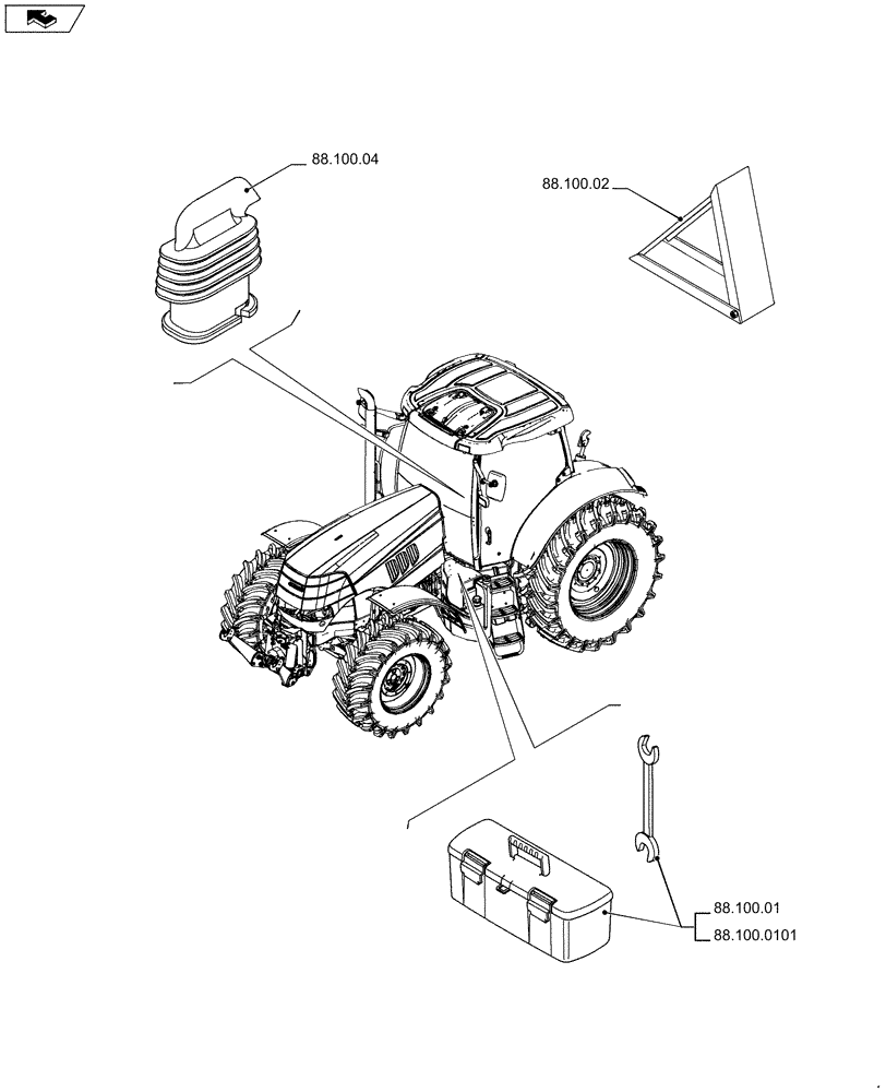 Схема запчастей Case IH PUMA 200 - (88.000.00[02]) - PICTORIAL INDEX - ACCESSORIES (88) - ACCESSORIES