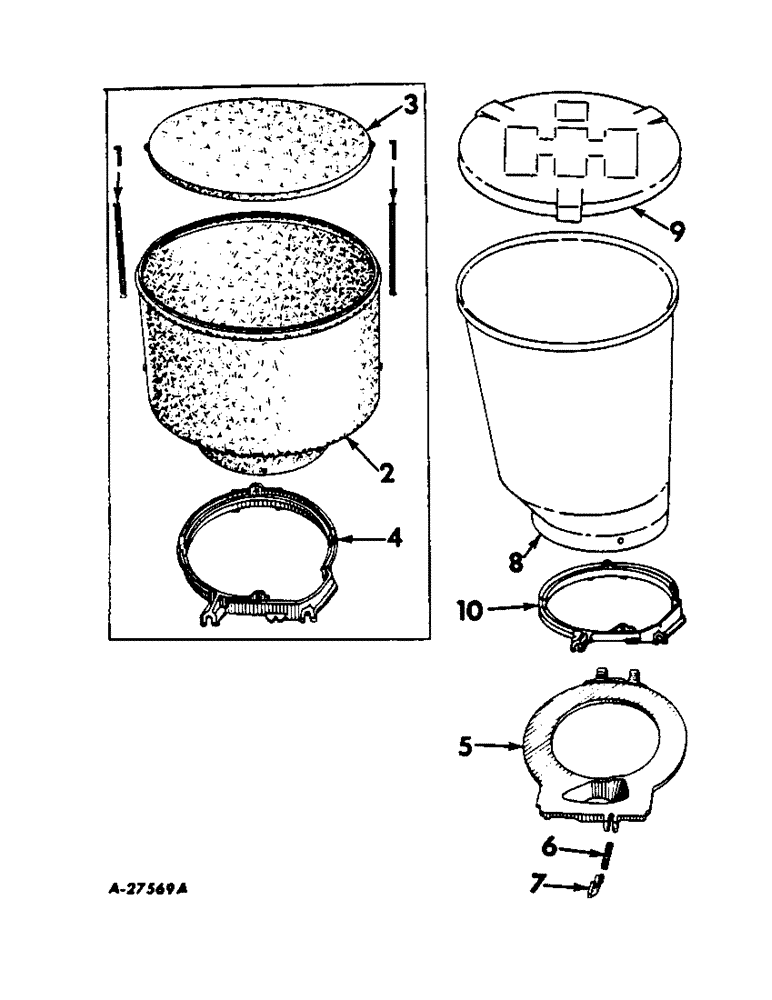 Схема запчастей Case IH 488 - (F-35) - COMBINATION HOPPER, OFFSET SIDE 