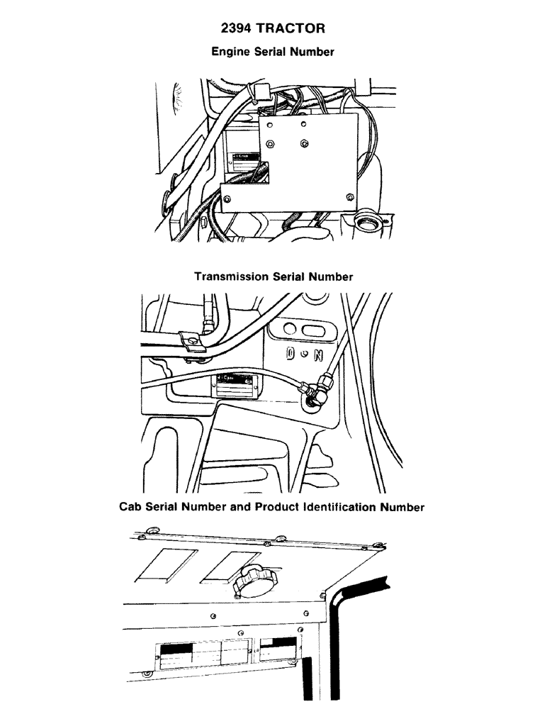 Схема запчастей Case IH 2394 - (1-02) - 2394 TRACTOR (00) - PICTORIAL INDEX